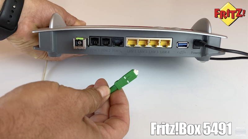 Fritzbox 5491 conector fibra