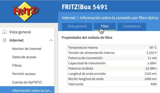 Configuración Fritzbox 5491 con ONT GPON integrado - NASeros