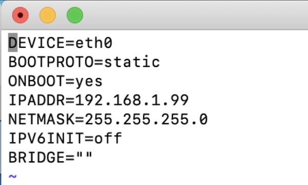 ifcfg-eth0 en synology