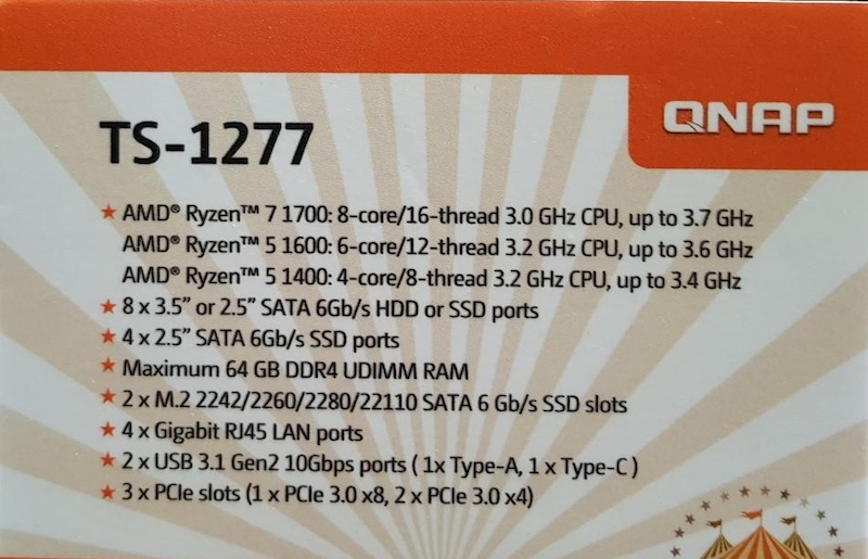 qnap AMD Ryzer caracteristicas ts-x77