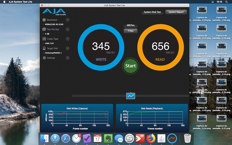 rendimiento Thunderbolt del TS-453BT3 media velocidad