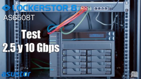 test de velocidad de 10Gbps del Lockerstor 8 AS6508T de Asustor